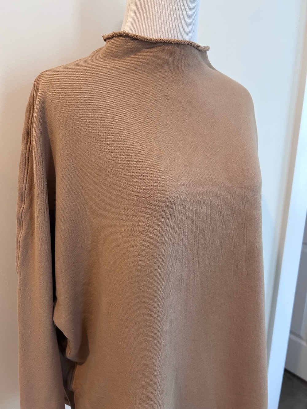 Frank & Eileen Effie Funnel Neck Capelet Tan Camel ~ Size XS - Picture 3 of 5